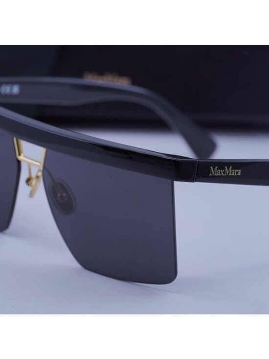 Max Mara MM0072 01A Square Sunglasses - Black/Smoke main image 6